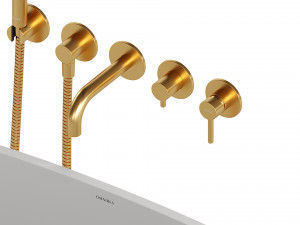 Y 5-Hole Bath Mixer and Shell Wanna by OMNIRES 3D Model