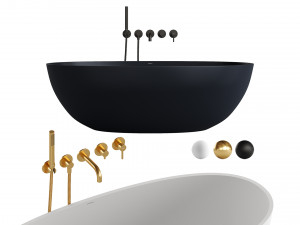 Y 5-Hole Bath Mixer and Shell Wanna by OMNIRES 3Dモデル