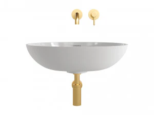 Lavat&oacute;rio de bancada SHELL e misturador de lavat&oacute;rio em Y da OMNIRES Modelo 3D