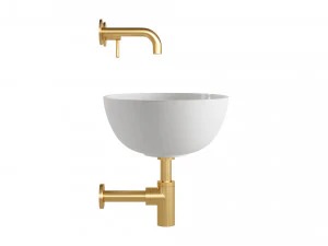 Lavat&oacute;rio de bancada SHELL e misturador de lavat&oacute;rio em Y da OMNIRES Modelo 3D