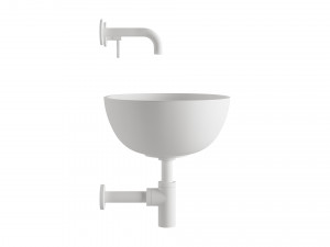 SHELL Countertop Basin and Y Basin Mixer by OMNIRES 3D Model