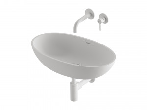 SHELL Countertop Basin and Y Basin Mixer by OMNIRES 3D Model