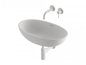 Lavat&oacute;rio de bancada SHELL e misturador de lavat&oacute;rio em Y da OMNIRES Modelo 3D