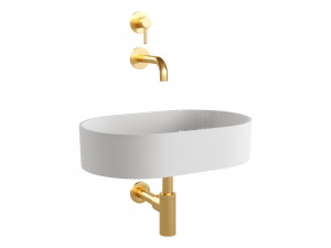OVO Countertop Basin and Y Basin Mixer by OMNIRES 3D Модель