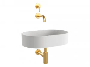 Lavat&oacute;rio de bancada OVO e misturador de lavat&oacute;rio em Y da OMNIRES Modelo 3D