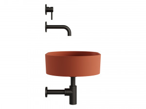 OVO Countertop Basin and Y Basin Mixer by OMNIRES 3D Модель