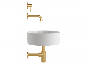 OVO Countertop Basin and Y Basin Mixer by OMNIRES 3D Модель