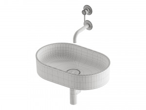 OVO Countertop Basin and Y Basin Mixer by OMNIRES 3D Модель