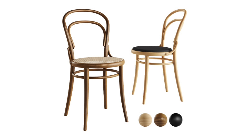 14 Chair by TON Modèle 3D .c4d .max .obj .3ds .fbx .stl .blend 