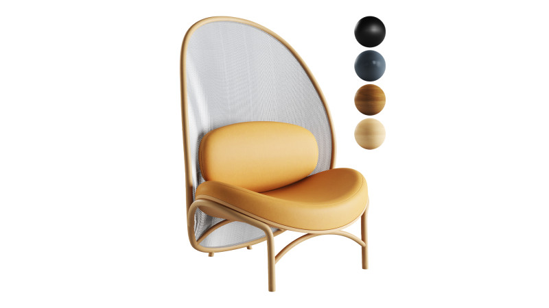 Chips Lounge Chair by TON 3Dモデル .c4d .max .obj .3ds .fbx .stl .blend 