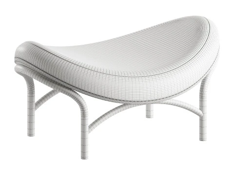 Chips Ottoman by TON 3D Model