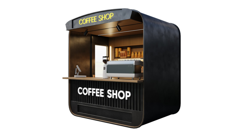 Coffee Shop 01 by Devran3D 3D Модель .c4d .max .obj .3ds .fbx .stl .blend 