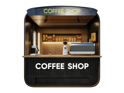 Coffee Shop 01 by Devran3D 3D Model