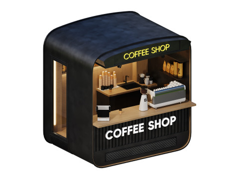 Coffee Shop 01 by Devran3D 3D Модель