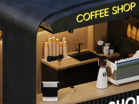 Coffee Shop 01 by Devran3D 3D Model
