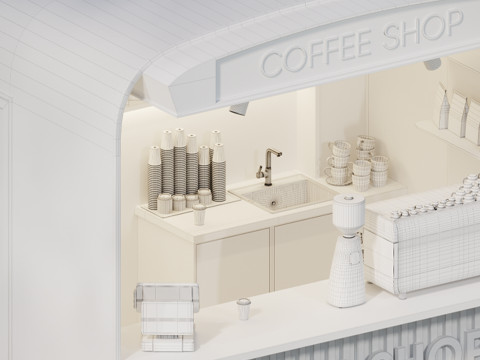 Coffee Shop 01 by Devran3D 3D Модель