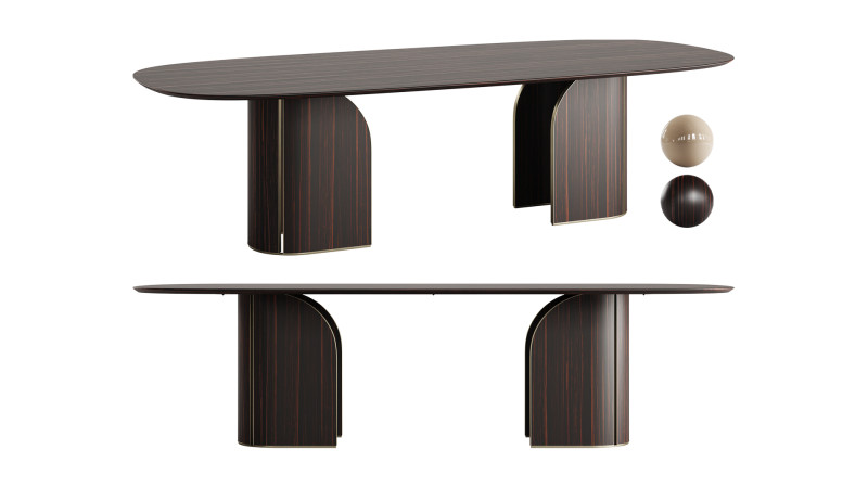 DUNA Dining Table by Capital Collection 3D Model .c4d .max .obj .3ds .fbx .stl .blend