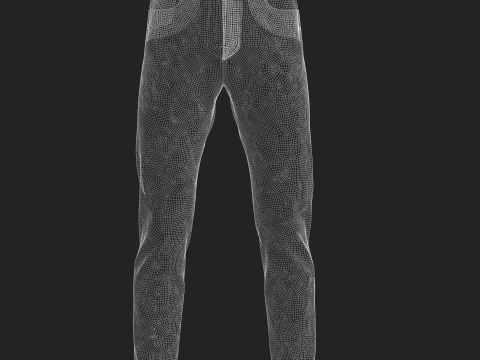 Mens Denim Jeans Modello 3D