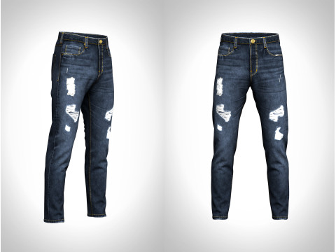 Mens Denim Jeans 3D 모델