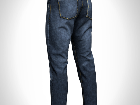 Mens Denim Jeans Modello 3D