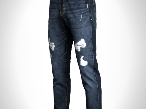 Mens Denim Jeans Modello 3D