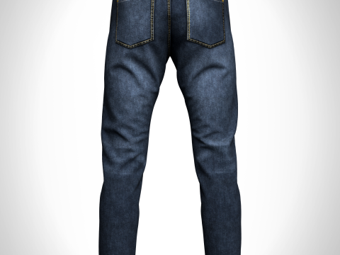 Mens Denim Jeans Modello 3D