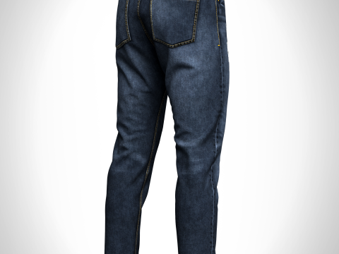 Mens Denim Jeans Modello 3D
