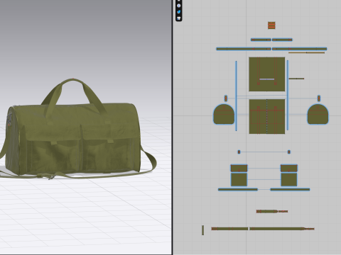 Travel Duffel Bag 3Dモデル