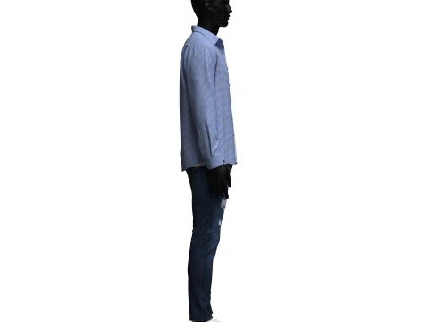 Denim Jacket and Shorts Outfit 3D 모델