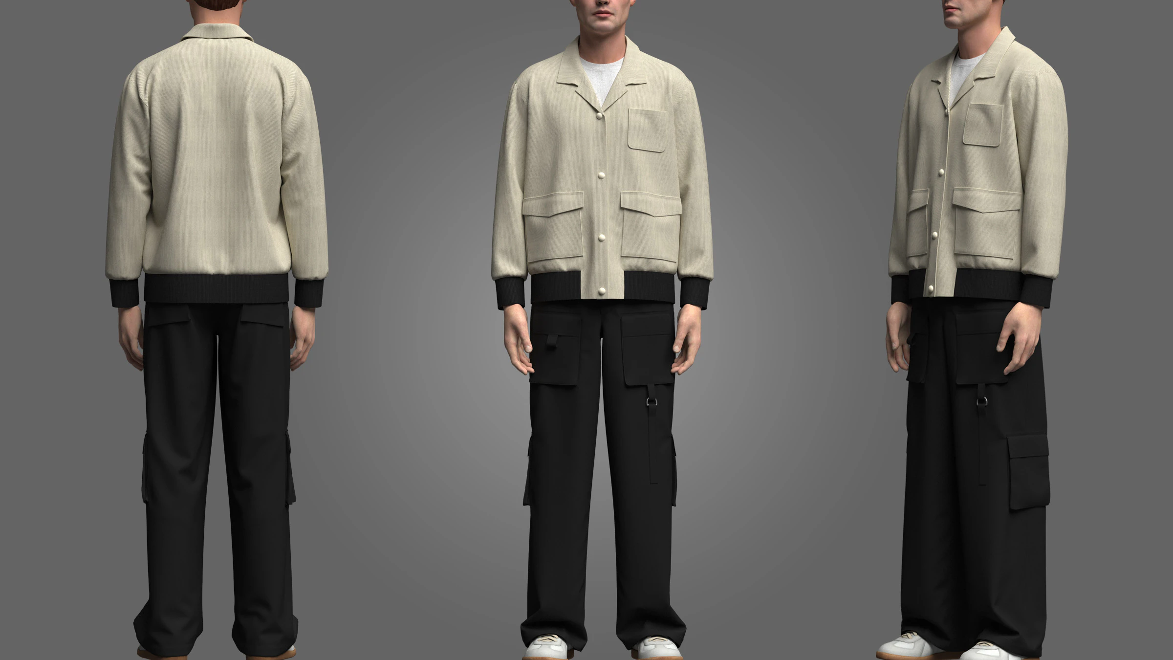 Male Outfit 3D Model .c4d .max .obj .3ds .fbx .stl .blend 