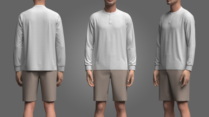 Jersey and Shorts Outfit Model 3D .c4d .max .obj .3ds .fbx .stl .blend 