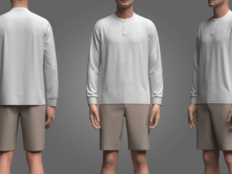 Jersey and Shorts Outfit 3D Model