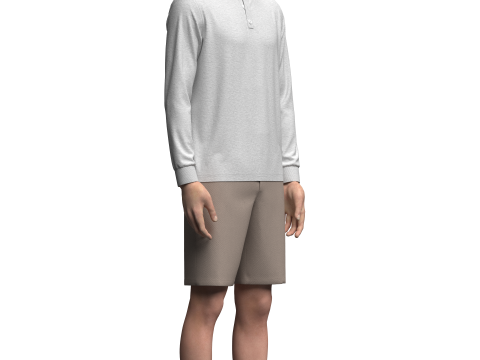 Jersey and Shorts Outfit Model 3D