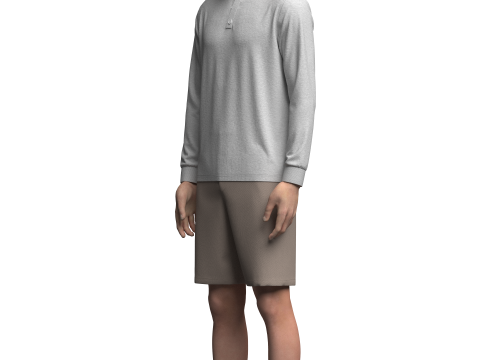 Jersey and Shorts Outfit Model 3D