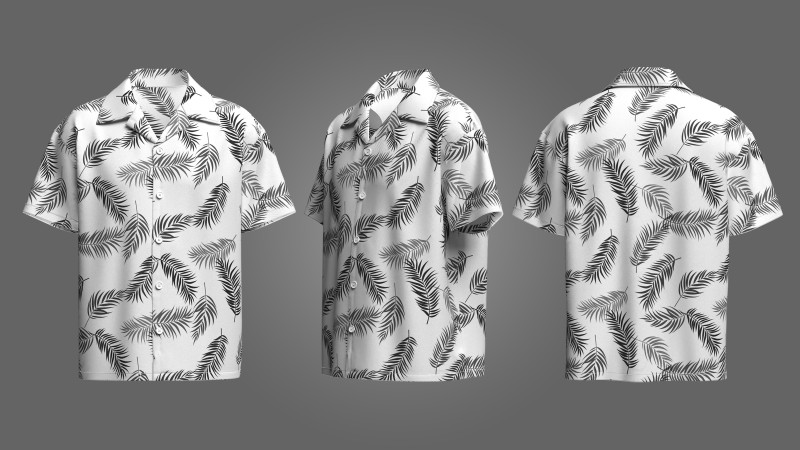 Mens Short Sleeve Shirt 3D Модель .c4d .max .obj .3ds .fbx .stl .blend 