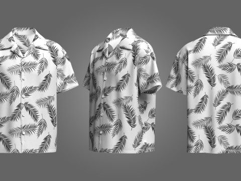 Mens Short Sleeve Shirt 3D Model