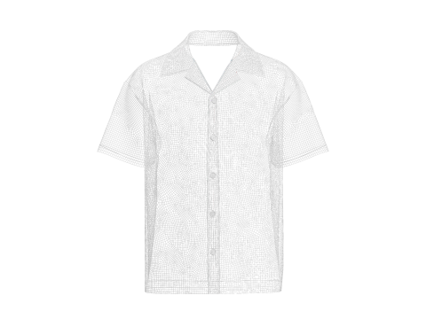 Mens Short Sleeve Shirt 3D Модель