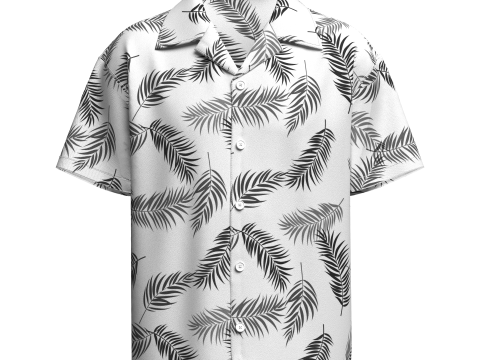 Mens Short Sleeve Shirt 3D Модель