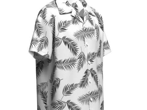 Mens Short Sleeve Shirt 3D Модель
