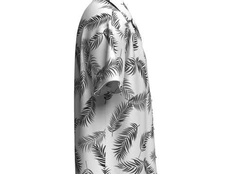Mens Short Sleeve Shirt 3D Модель
