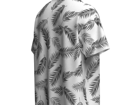 Mens Short Sleeve Shirt 3D Модель
