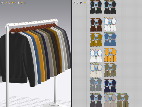 Sweatshirt On Steel Rack Modelo 3D
