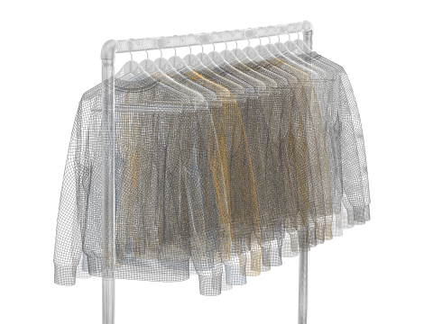 Sweatshirt On Steel Rack Modelo 3D