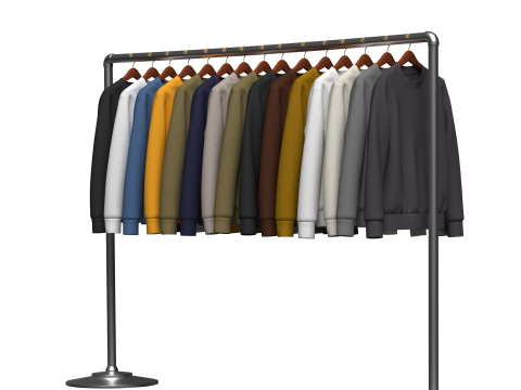 Sweatshirt On Steel Rack Modelo 3D