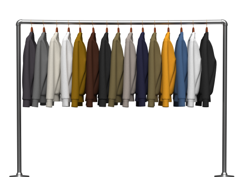 Sweatshirt On Steel Rack Modelo 3D