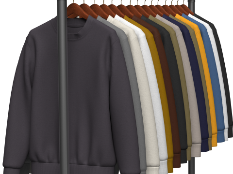 Sweatshirt On Steel Rack Modelo 3D