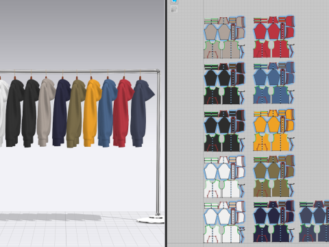 Hoodie On Steel Rack Modelo 3D