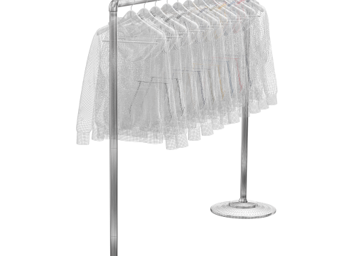 Hoodie On Steel Rack Modelo 3D