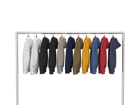 Hoodie On Steel Rack Modelo 3D