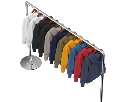 Hoodie On Steel Rack Modelo 3D